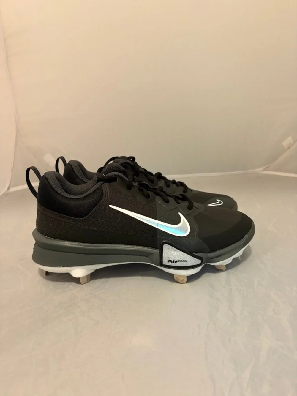 Nike Force Zoom Trout 9 Pro Black metal baseball cleats size 7.5 FB2907 003